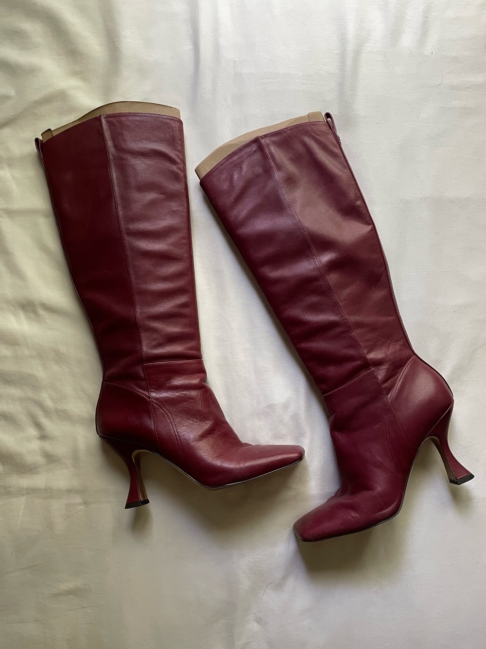 Sam Edelman Burgundy Knee High Boots